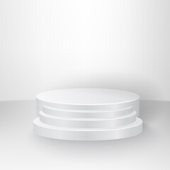 Podium with steps and shadow