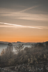 Obraz premium Sunset over the quarry