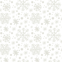 vector christmas baby paper, gray snowflakes, seamless pattern - 396814859