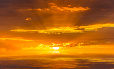 sunset over the sea