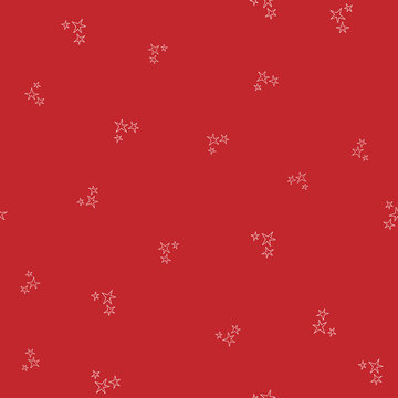 Simple design, graphic element. Floral vector Xmas celebration. Red winter pattern in modern style.