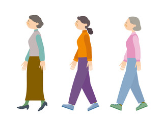 元気に歩くシニア女性のイラスト
タイトル変更