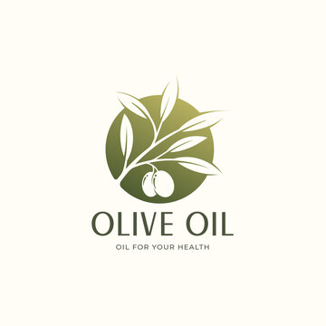 olive oil circle logo design