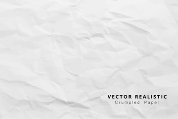 Crumpled white paper abstract design background, Eps 10 vector illustration
