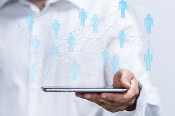 conference team work connection digital concept