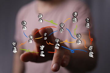 conference Digital Network and data concept