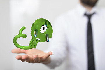 green power plug concept enviroment
