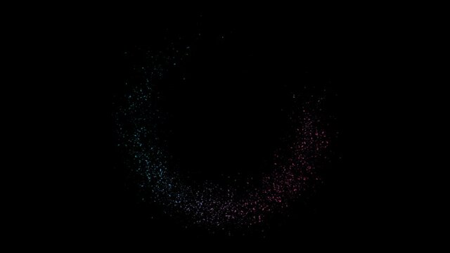 Blue purple neon sparkling particles abstract motion background. Seamless looping. Video animation Ultra HD 4K 3840x2160