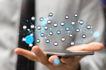 data network 3d digital info