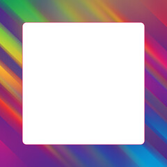 An abstract multicolored motion blur square frame background image.