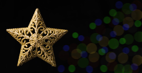Fototapeta na wymiar christmas star on a dark background