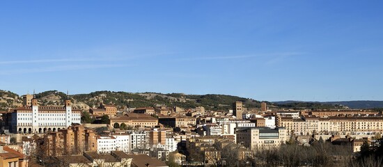 Fototapeta na wymiar Panoramic view of the monumental and touristic city of Teruel in Spain