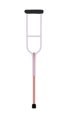 crutch with fgray color in white background