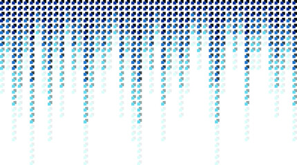 Fading pixel pattern background. Black and Blue pixel background. Vector illustration.