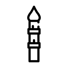 minaret tower line icon vector illustration black