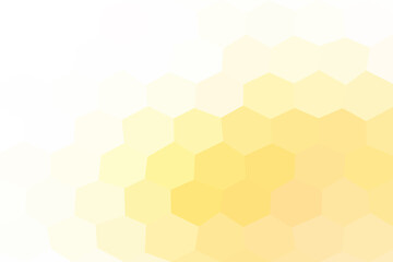  Background with honeycomb pattern, Abstract mosaic background, Polygonal yellow and white background