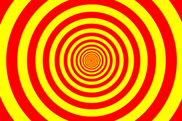 Concentric circle elements pattern, Red and yellow color ring, Circle spin target,