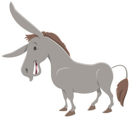donkey cartoon farm animal character