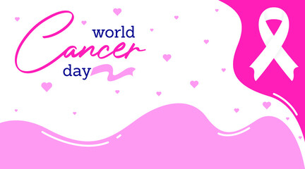 World cancer day background illustration vector
