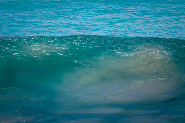 Fototapeta na wymiar Front view of wave at ocean.