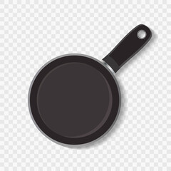Frying pan on transparent background