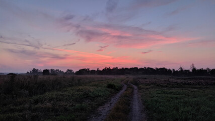 sunset in the mountains