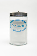 Isolated Empty Bandage Bottle