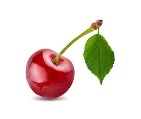 Cherry isolated on white background with clipping path