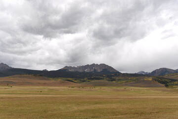 Fototapeta na wymiar Landscape shot of a mountain