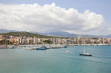 Waterfront of the city of Palma de Mallorca, Spain