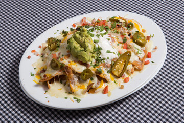 A plate of delicious tortilla nachos