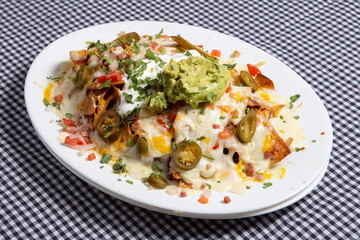 A plate of delicious tortilla nachos
