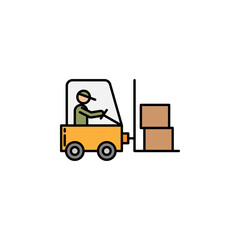 logistics loader. Signs and symbols can be used for web, logo, mobile app, UI, UX