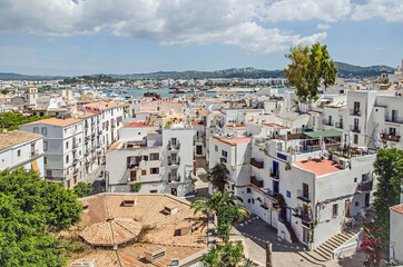 Old part of the town in Ibiza, Spain