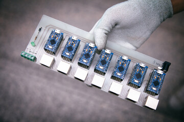 Lab Stem learning and implementation. Robotics labs. Circuit board for DIY project. Electronic based learning. Engineering field. 