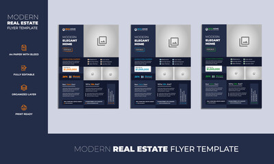 Modern real estate flyer template