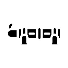 bombard weapon glyph icon vector illustration black