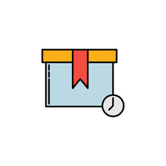 parcel waiting. Signs and symbols can be used for web, logo, mobile app, UI, UX