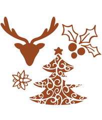 Obraz na płótnie Canvas christmas tree with reindeer