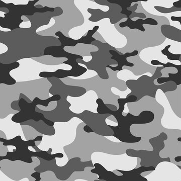 
Gray vector camouflage classic seamless modern pattern for printing clothing, fabric.