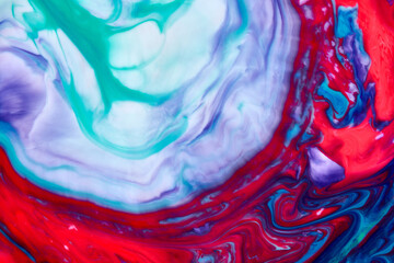 Abstract paint color background. Exoplanet cosmic sea pattern, paint stains. Marbleized effect....