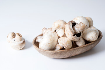 mushroom food over wooden table