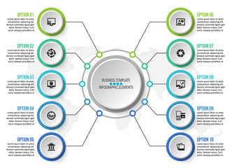 Abstract 3D Paper Infographics. Business template .Vector illustration
