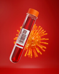 COVID-19 Blood Test showing the Virus