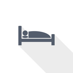 Hotel vector icon, flat design illustration in eps 10