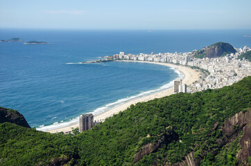 Fototapeta na wymiar View on Copacabana beach