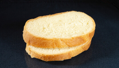 Bit of white bread lies насинем table table