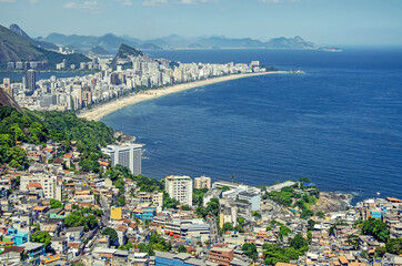 Nice view on ipanema from favela Vidigal in Rio de Janeiro