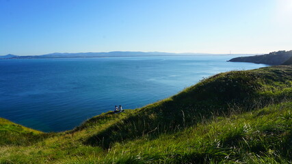 view of the sea from the mountain