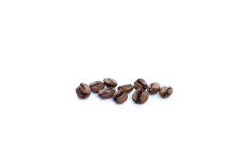 Coffee beans isolated on a white background